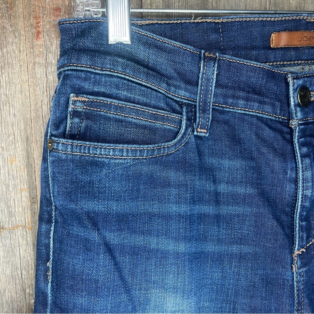 Joe’s Vintage Reserve Roxalana Dark Wash Ankle Straight Raw Hem Jeans sz 28 - Picture 4 of 12